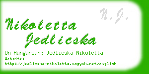 nikoletta jedlicska business card